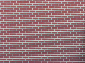 MINIATURE HOUSE - 1 Inch Scale Dollhouse Miniature - Pvc Brick Panel Red 10.75 X 16.75 (MH5320) 783970053206